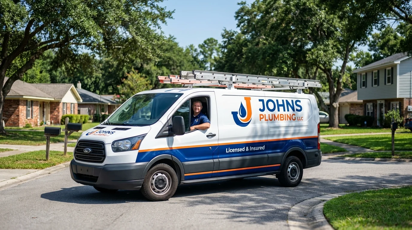 Johns Plumbing LLC service van in Tahoe Vista, CA