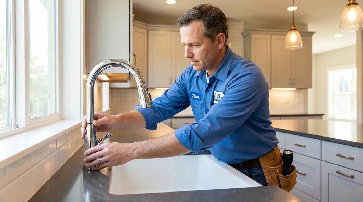 Kitchen faucet installation by Johns Plumbing LLC in Tahoe Vista