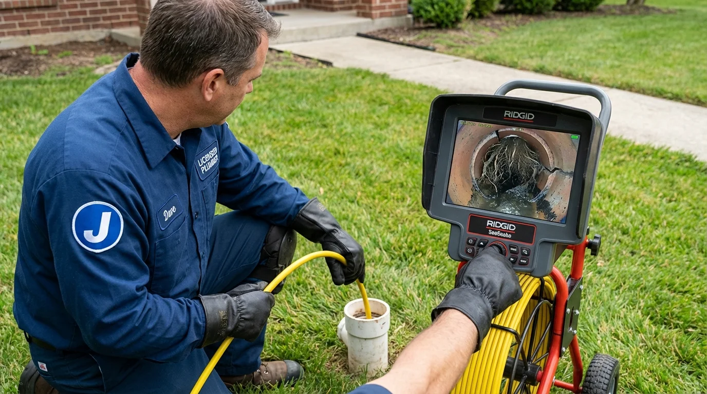 Sewer camera inspection being performed by Johns Plumbing LLC in Tahoe Vista